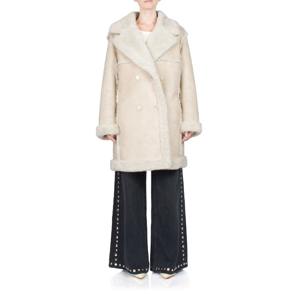 Simonmiller Midi Beige Polyester Jetz Coat Size S - Picture 1 of 5